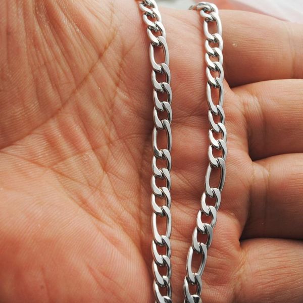 

chains stainless steel chain diy accessories necklace 3-1 men's wholesale, Silver