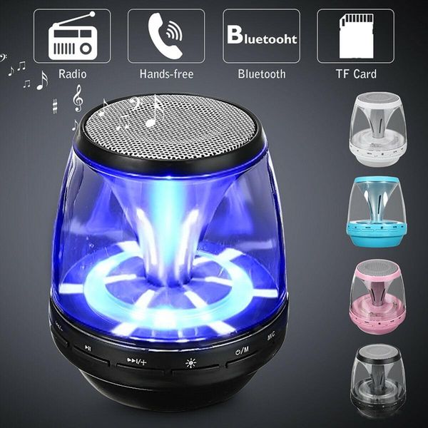 

m28 universal wireless bluetooth speakers powered subwoofer led light support tf card fm mic mini digital speaker car hands-free