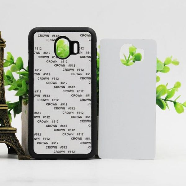 

for samsung galaxy a6 a6 plus j3 j4 2018 j6 j7 2018 j2 pro 2018 rubber tpu +pc diy sublimation case aluminium metal sheet glue 100pcs/lot