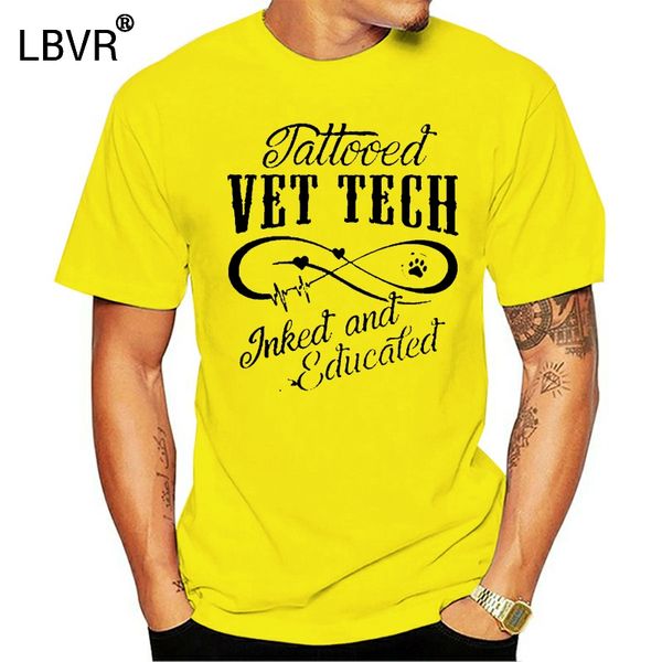 

men t shirt tattooed vet tech inked and educated women t-shirt