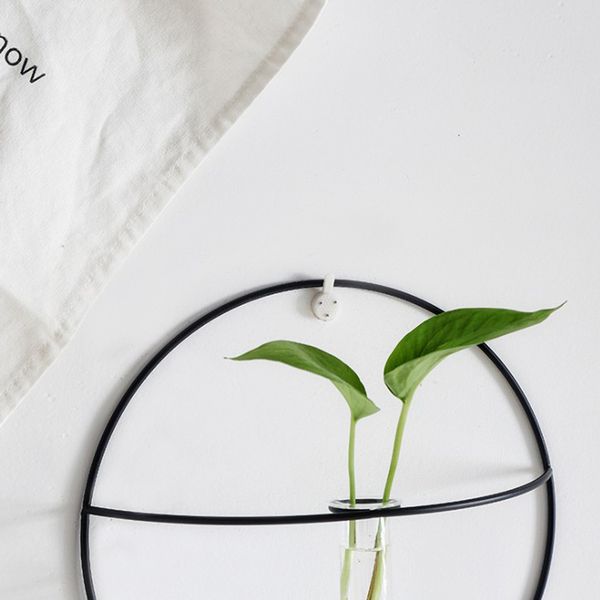 

wall mounted glass test tube vase in iron frame flower pots garden planter