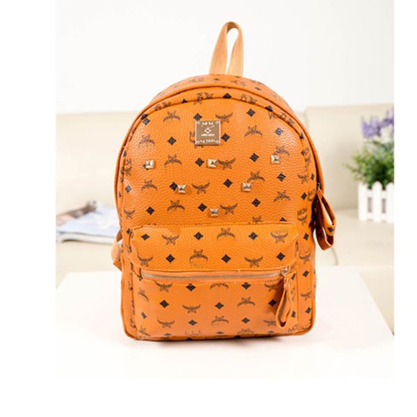 

2020 New Arrival Fashion Punk Rivet Backpack School Bag Unisex Backpack Student Bag Women Travel STARK BACKPACK Letter Printed