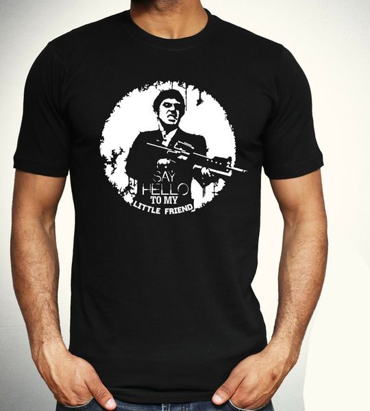 

scarface t shirt hello to my little friend retro movie tee new men s - 3xl 2018 new short sleeve casual t-shirt tee