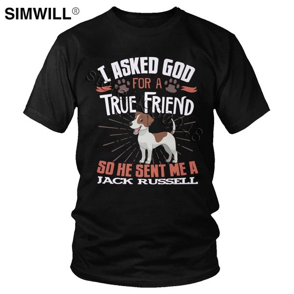 

прекрасный джек рассел терьер t-shirt мужчины урожай с коротким рукавом хлопок t shirt o-образным вырезом cute loyal dog tshirt большой разм