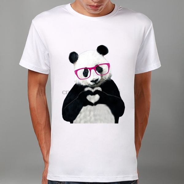 

men's t-shirts animal people cute glasses panda printed men cool t shirt stylish shirts tees tshirts short sleeve