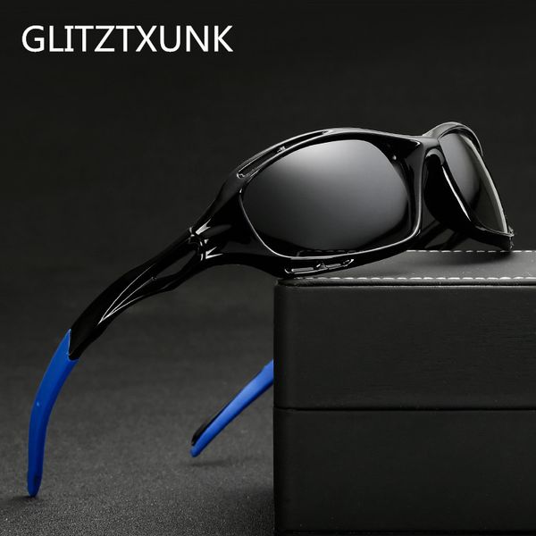 

glitztxunk polarized sunglasses men women square fashion brand designer vintage sports driving sun glasses male goggles uv400, White;black