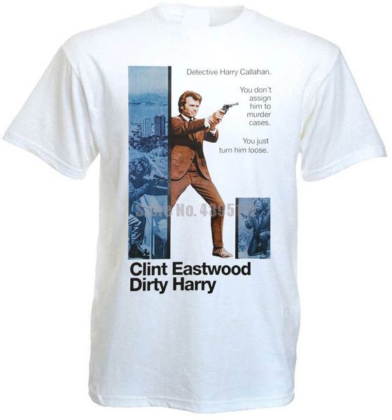 

dirty harry v2 t shirt clint eastwood 100% cotton white yellow all sizes s-5xl