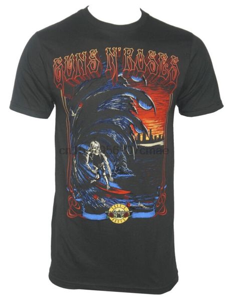 

authentic guns n roses surf logo charcoal t-shirt s-2xl new 614042796342