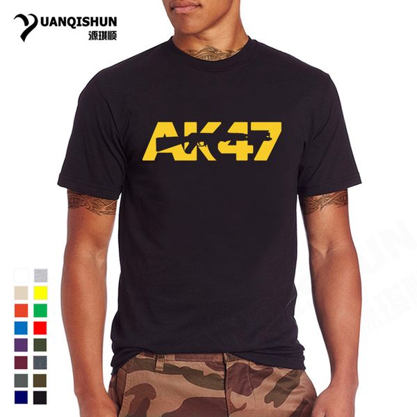 

2018 new fashion men t shirt ak47 letter printing t-shirt 16 colors o-neck 100% cotton tshirt ak-47 ak 47 tees