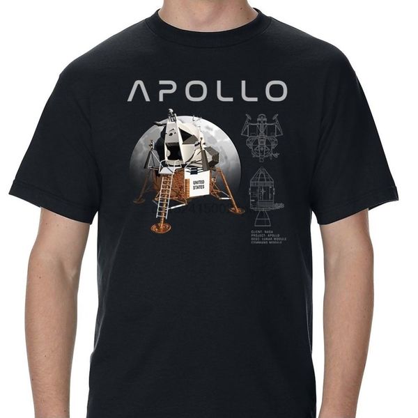 

apollo lunar module and lander design t-shirt fashion 2020 brand design t shirts casual cool green tee shirts