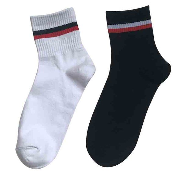 

casual men's & women's jacquard cotton socks european and american couple tube socks breathable men athletic sock 2 colors, Black