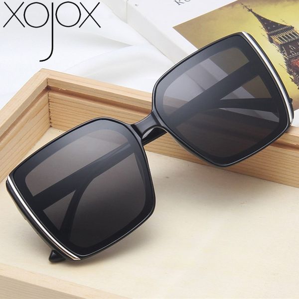 

sunglasses xojox fashion ladies oversized frame square sun glasses men streetwear outdoor uv400 eyeglasses, White;black