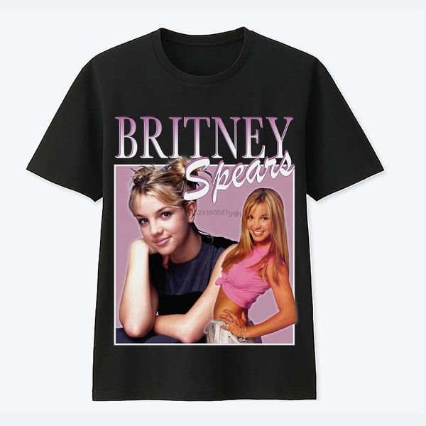 

мужчины майка vintage бритни tee - черные женщины тенниска