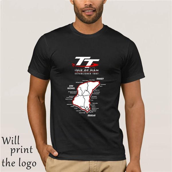 

freddo isle of man tt mappa t camicette naturale puro cotone uomo simpatico t-shirt