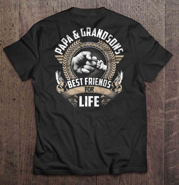 

men t shirt papa & grandsons friends for life women t-shirt