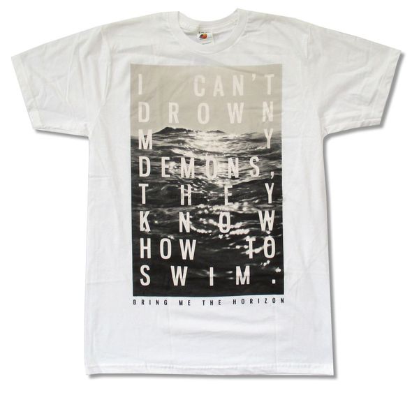 

bring me the horizon candrown demons white t-shirt new official bmth gift print t-shirthip hop tee shirtnew arrival tees