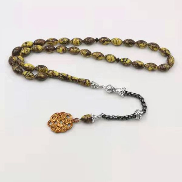 

muslim man's yellow resin tasbih 33 prayerbeads turkey royal handmade islam rosary new design misbaha muslim rosary, Black