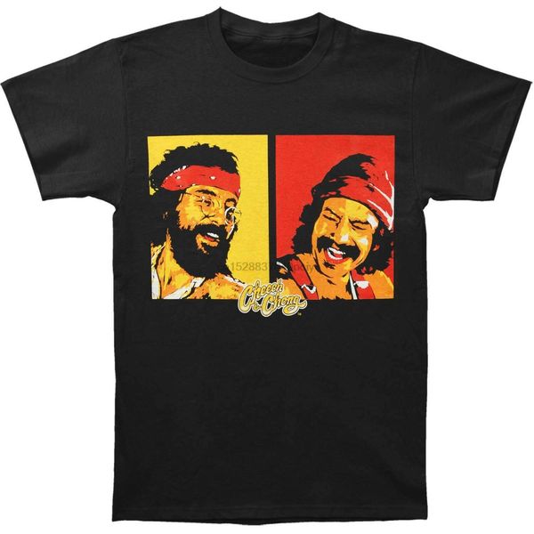 

cheech chong mens 77 tee t shirt black