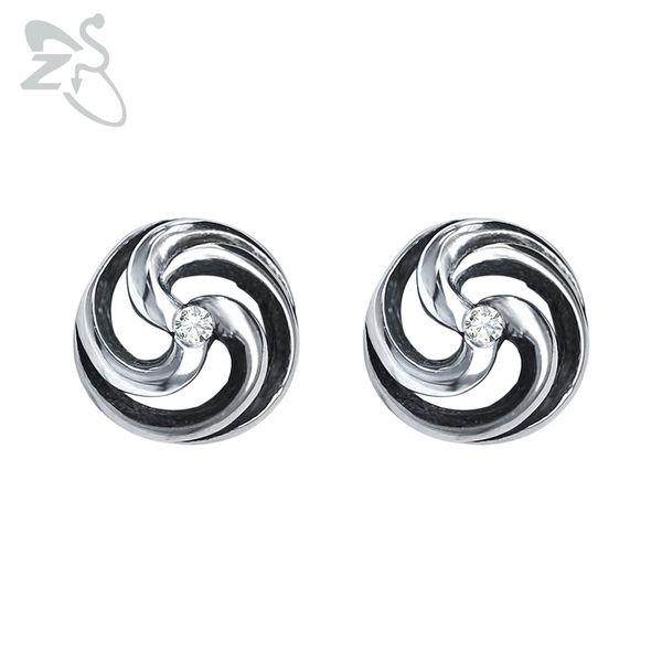 

zs small round earrings hip hop stailess steel jewelry punk style stud earrings for men women vintage biker accessories, Golden;silver