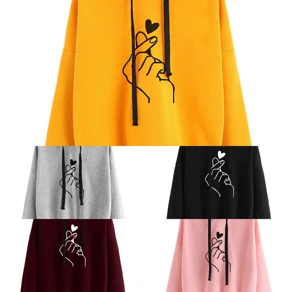 

горячая продажа свободно случайные печати sweatermulticolor горячей продажа рыхлой случайных пополнений капюшона женщин печать пополнением к, Black