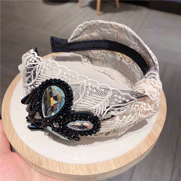 

korea fashion lace hair hoop fashion lady small fresh for girl hair jewelry headband hoop accessories, Golden;silver