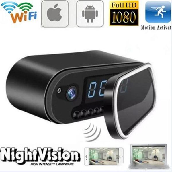 

full hd 1080p clock camera with ir night vision motion detection video cam support wi-fi