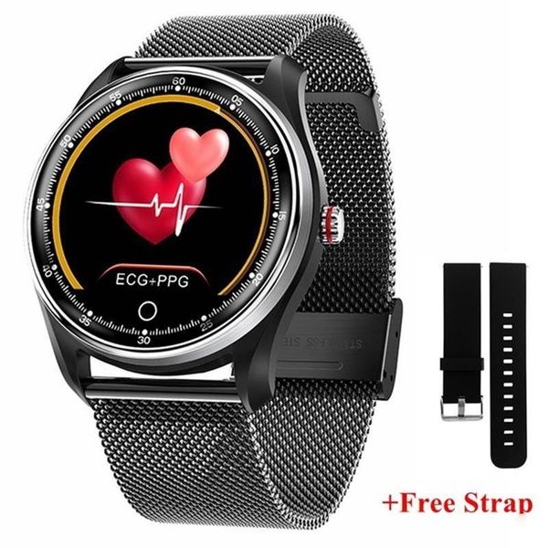 

mx9 ecg ppg smart watch blood pressure heart rate monitor waterproof with multi-languages smartwatch clock for men women