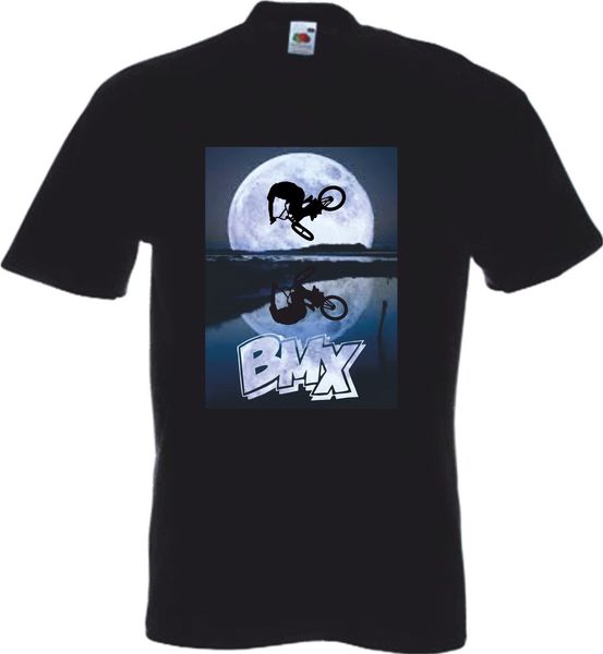 bmx moonscape logo ретро t shirt racing велосипед мотоцикл stunt biker freestyle trick мультфильм тенниска мужчины унисекс новая мода