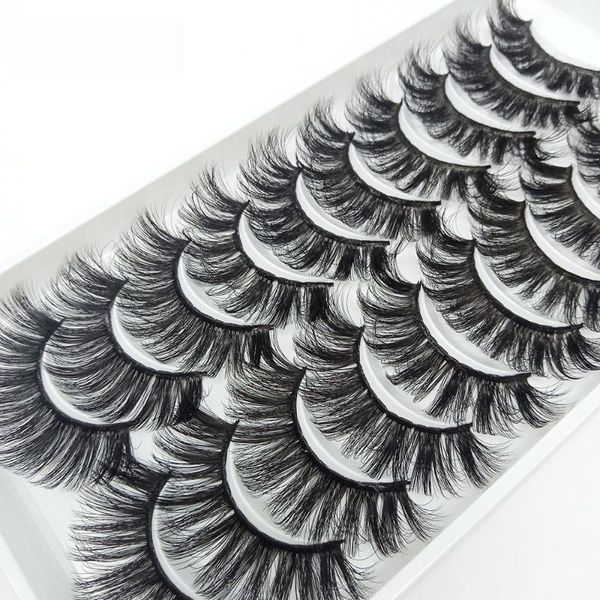 

5/10 pairs mink eyelashes 3d cross false eyelashes 3d mink lashes soft natural thick handmade eyelash extension makeup cilios