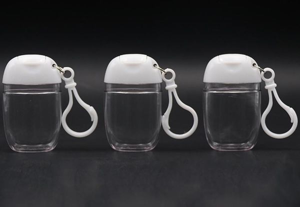 

30 ml hand sanitizer plastic bottle flip bottle petg sample pack bottle portable hook jars portable key ring clear transparent