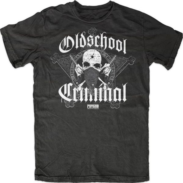 

oldschool criminal t-shirt brand schwarz streetwear buben biker ultras print t shirt men tee normal