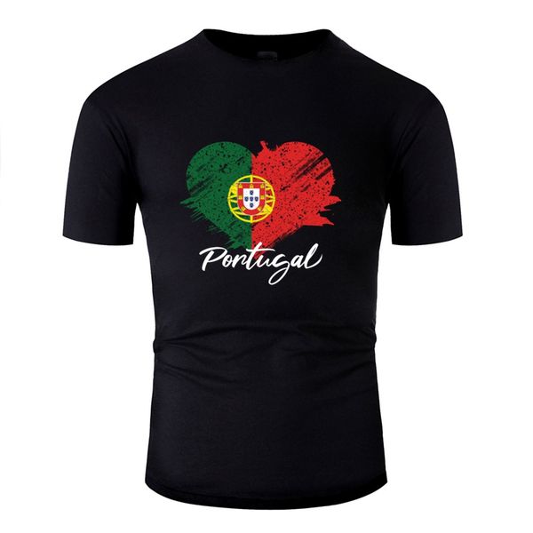 

print portugal love heart tshirt men cool boy girl t-shirts novelty plus size s-5xl