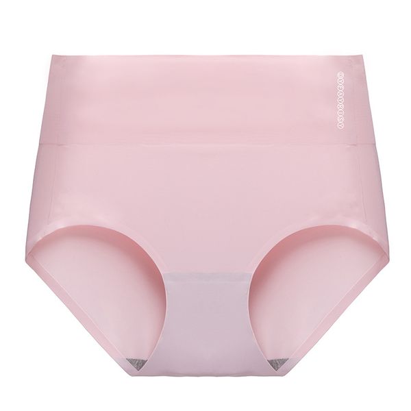 

ice silk briefs women's underwear lingerie high waist panties antibacterial underpants breathable seamless female intimates, Black;pink