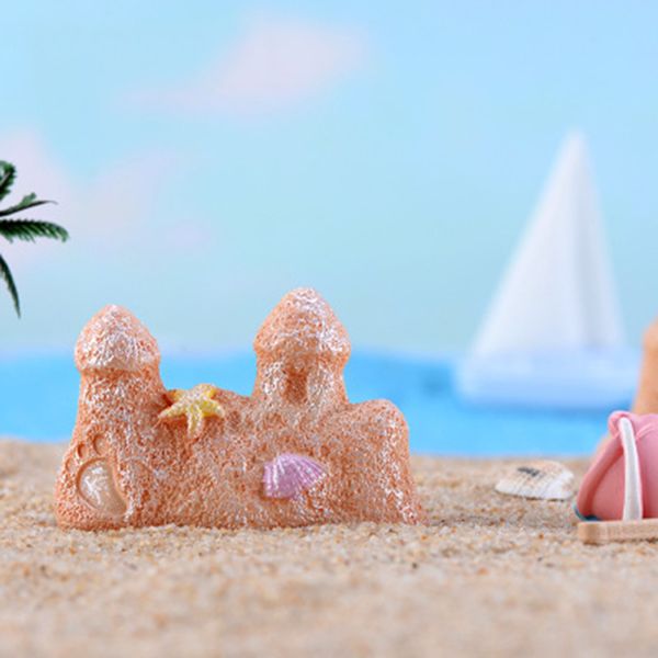 

decorative objects & figurines miniature christmas beach ocean series water feature bucket sand sculpture castle resin material home decorat