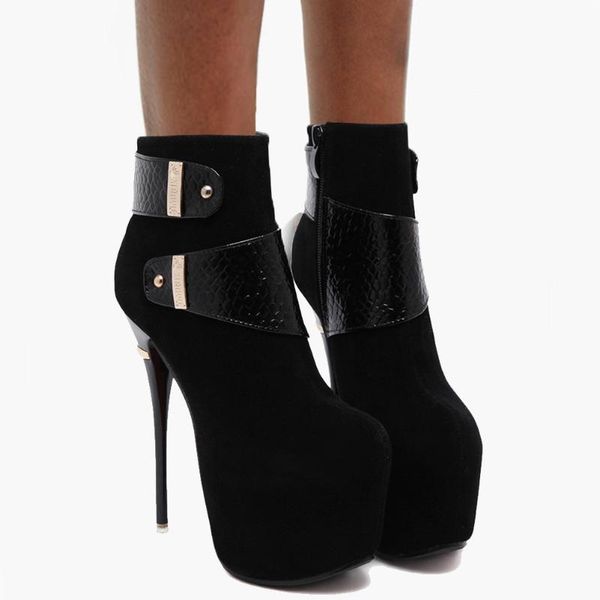 

boots karin brand 2021 fetish sm extreme high heels women shoes winter quality party prom nightclub female, Black