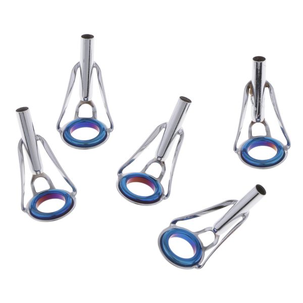 

5шт 5 размер удочка guides tip top set керамические кольца спиннинга ремонт