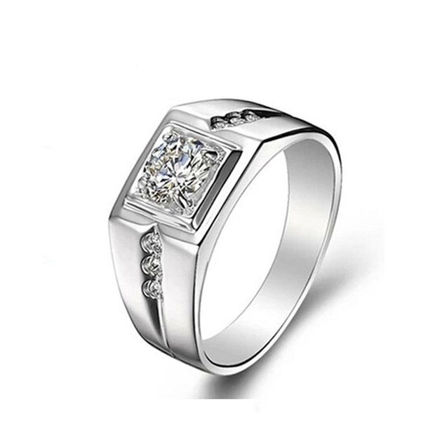 

10pcs European and American fashion hot sale zircon Rings Men Domineering Ring Engagement birthday party men jewelry gifts G-92
