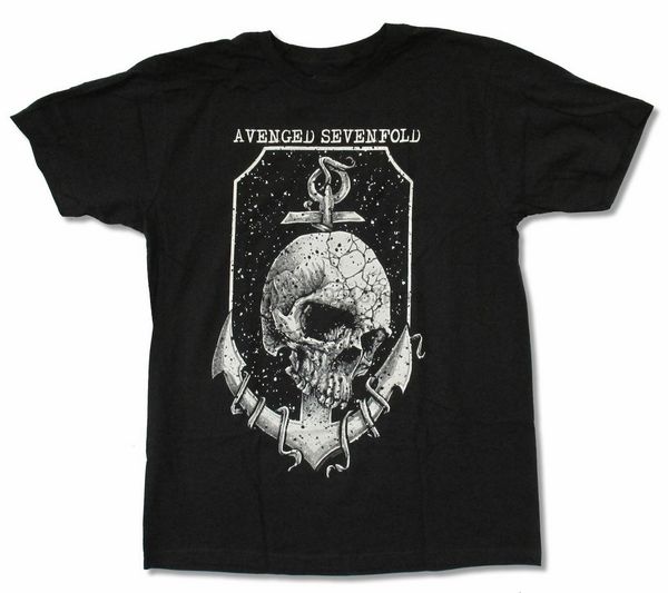 

avenged sevenfold anchor black t shirt new a7x loose size ajax funny tee shirt