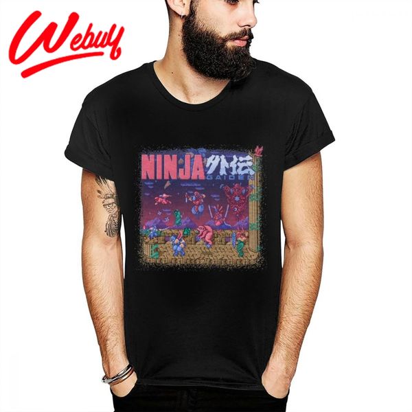 

new hip hop ninja gaiden arcade fc retro game 8 bit pixelart t-shirt for male soft plus size round collar t-shirt