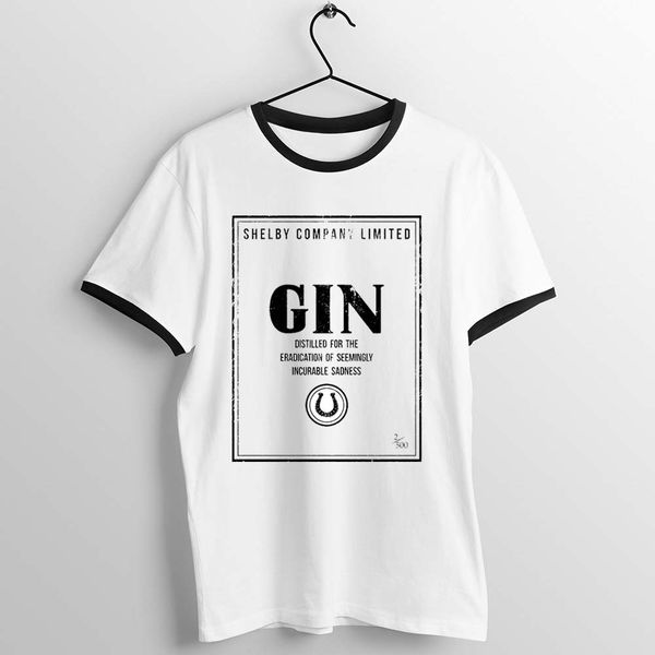 

men women t shirt peaky blinders gin moonshine shelby artwork printed tee