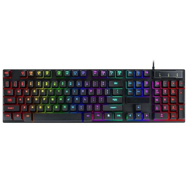 

usb wired gaming keyboard 104 key mechanical feeling gamer keyboard for computer