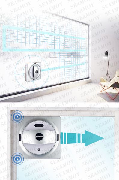 

cop rose x6p household windows cleaner robot window cleaning vacuum cleaner wiper wet dry remote control electric washing glass