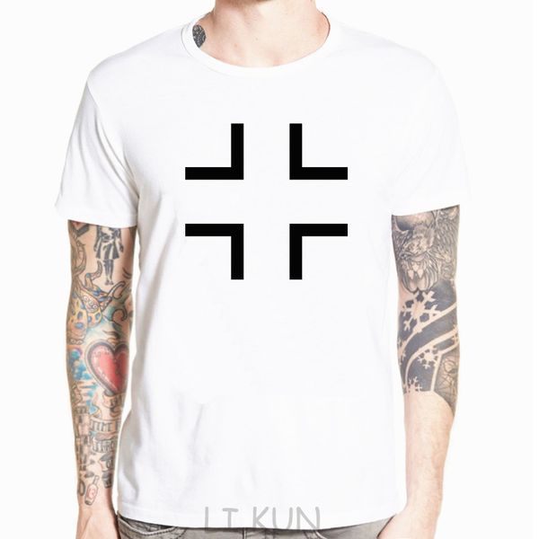 

2019 summer men's t shirt famous clothing cross t shirt 1%r outlaw biker ww2 regalia tees german balkenkreuz wehrmacht iron