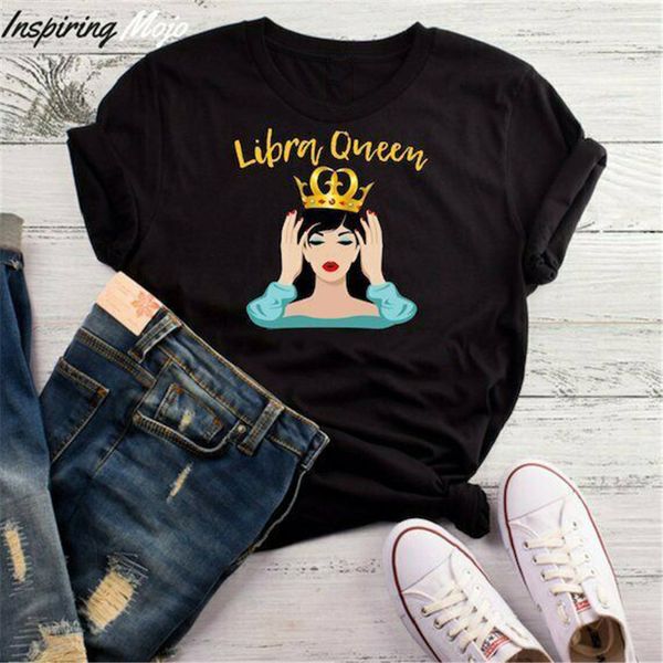 

libra queen wake pray slay t-shirt, libra birthday, october birthday, libra woma harajuku tee shirt
