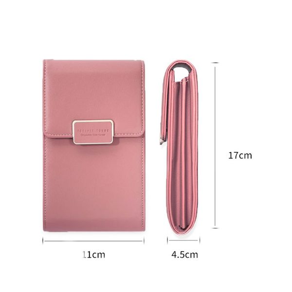 

small leather crossbody cellphone shoulder bag smartphone wallet purse with removable strap for women