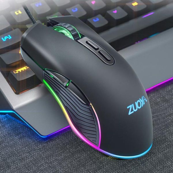 

at560 rgb backlit wired gaming mouse computer lap3600dpi 7 keys mice lapcomputer ergonomic mice silent