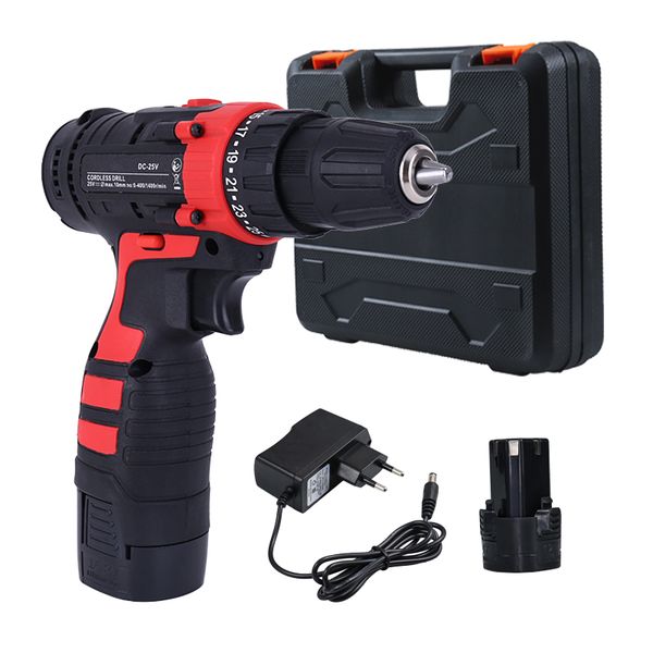 

cordless electric drill screwdriver rechargeable lithium battery multifunction electric drill wireless power tool