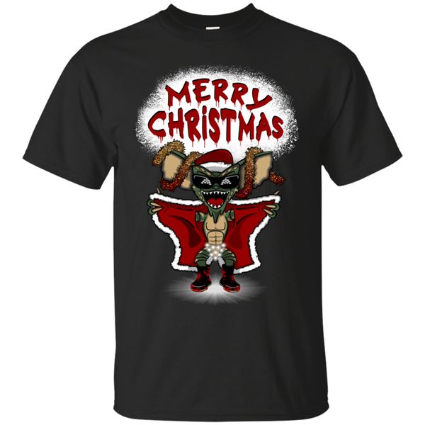 

с рождеством гремлины комедия ужасы черная футболка популярная tee shirt