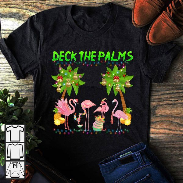 

официальный палуба ладонь flamingo рождество рубашки