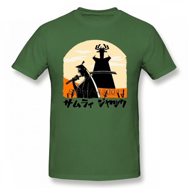 

samurai jack t-shirt for men short sleeve cotton plus size custom tee